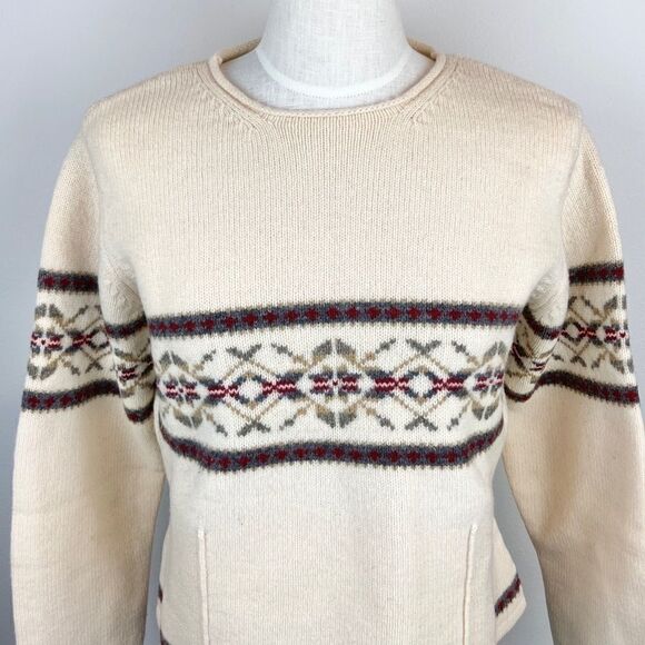 Eddie Bauer Vintage Lambswool Christmas Sweater - Picture 3 of 6